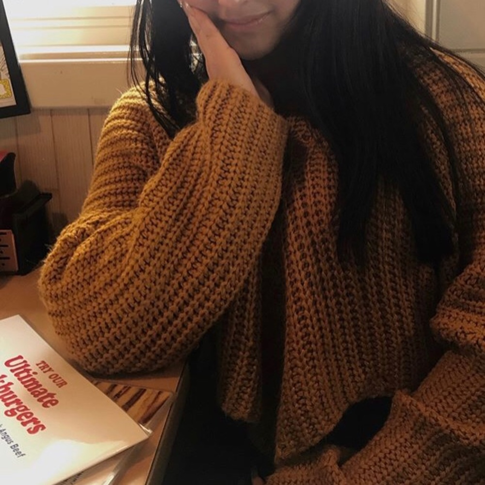 KNITTED CROP SWEATER 🍁